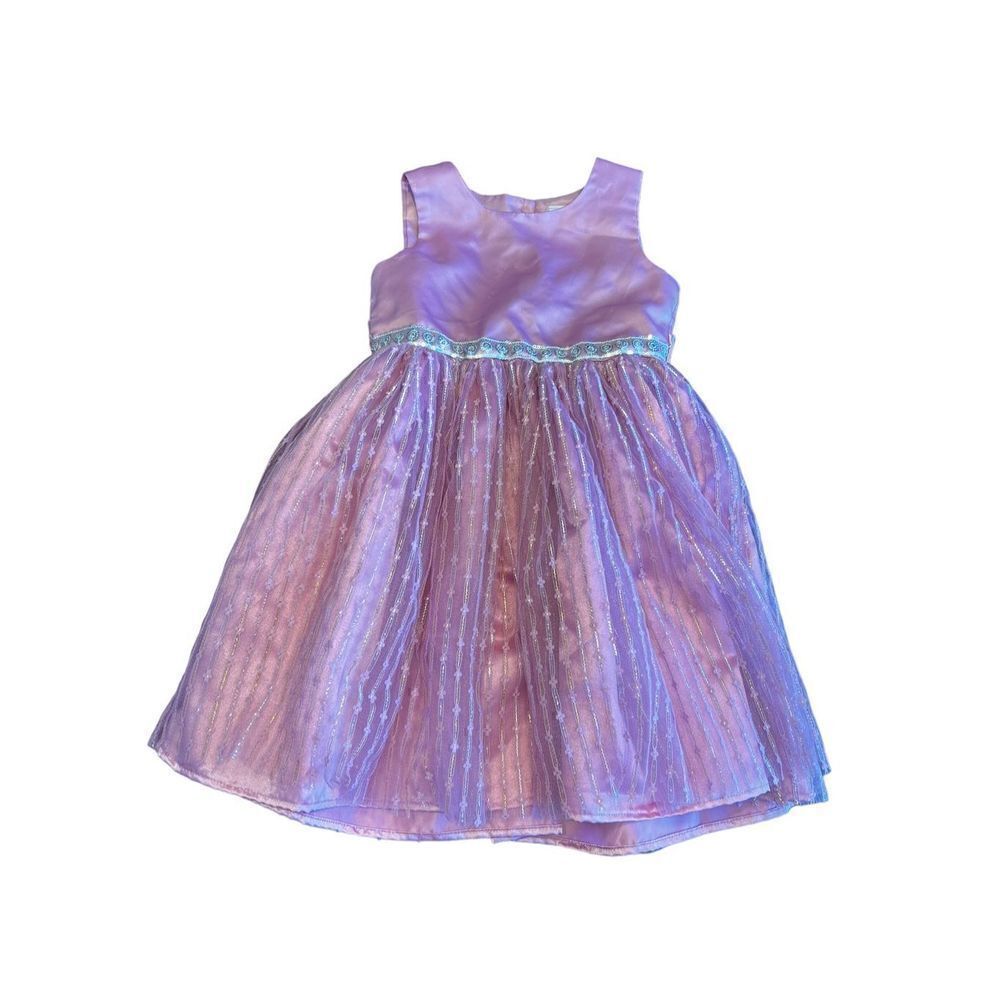 Nannette kids 5 purple sparkly poof glitzy princess dress